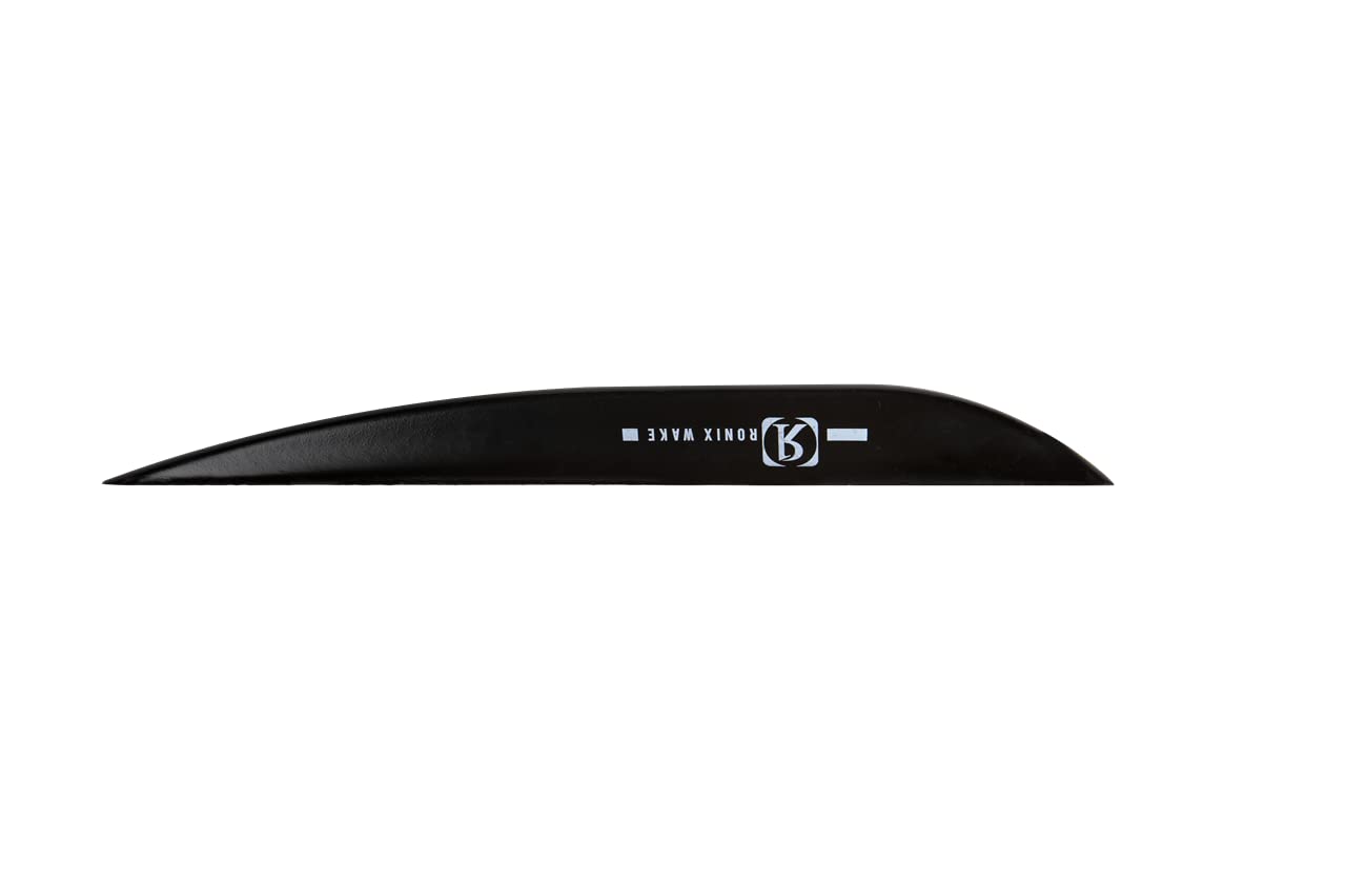 Ronix Fiberglass Asymmetrical Wakeboard Fin (2 Pack), Black, 0.8 Inches