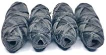 Vegan Biodegradable Bamboo Charcoal Dental Floss Refill Refill | Natural Candelilla Wax | 30M x4 | Peppermint Essential Oil | Eco Friendly Zero Waste Oral Care | 4 Pack