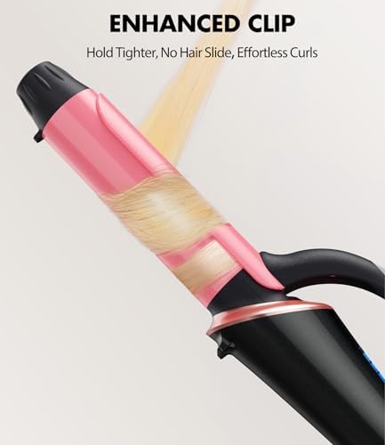 Travel Curling Iron Dual Voltage(110-240V),1 Inch Mini Curling Iron Travel Size with 5 Adjustable Heat Settings, Ceramic Barrel with Argan Oil Infused, Portable