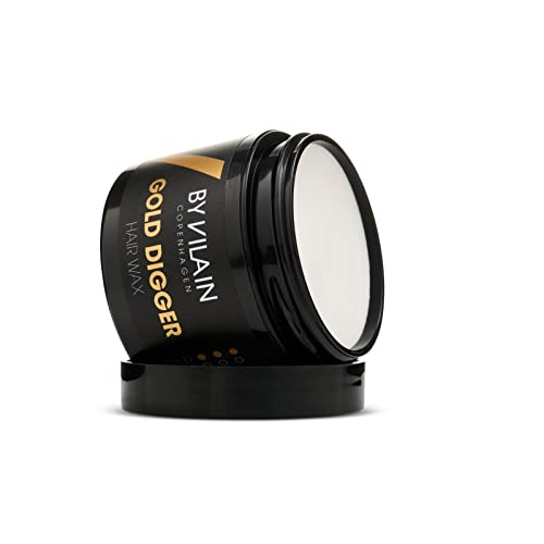 By Vilain Gold Digger Super Strong Hold Matte Finish Clean Cut Look Long Lasting Hair Pomade - Easy to Style for Fullness & Texture Smoothing & Slick Hair Molding Wax Paste Gel for Men - 65ml