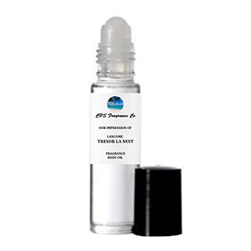 TRESOR LA NUIT For Women Type Hypoallergenic Pure Perfume Body Oil Roll On 1/3oz (10ml) CPS Fragrance Co. Impression made with Pure essential Oils + Organic Fractionated Coconut Oil