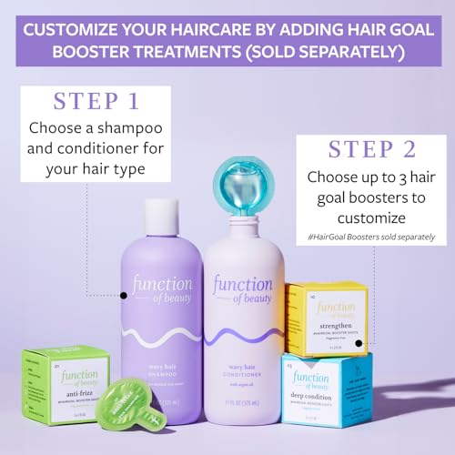 Function of Beauty Wavy Hair Shampoo, 22 oz - Formulated with Fermented Rice Water to Strengthen and Promote Elasticity, Sulfate Free, Customizable Haircare