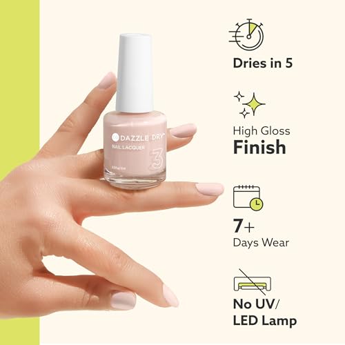 Dazzle Dry Nail Lacquer (Step 3) - Varsity Blues - A muted light denim. Full coverage cream. (0.5 fl oz)