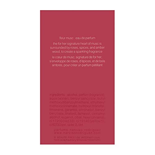Narciso Rodriguez Narciso Rodriguez Musk Fleur for Her Eau De Parfum, 50 Ml/1.6 Ounce, 1.6 Ounce, Multi