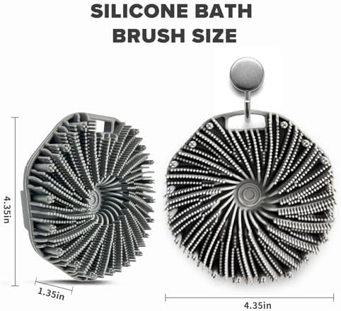 SCRUBBIES™ for Body,Food-Grade Soft Silicone, Body Scrubber Shower Brush Handheld Men and Women,Fit Sensitive Skin ,Gentle Exfoliating.2-Pack(Blue Standard Size)