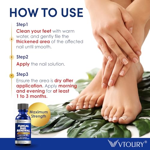 Toenail Fungus Treatment Extra Strength β Nail & Toe Solution with Undecylenic Acid 25% and Tea Tree Oil