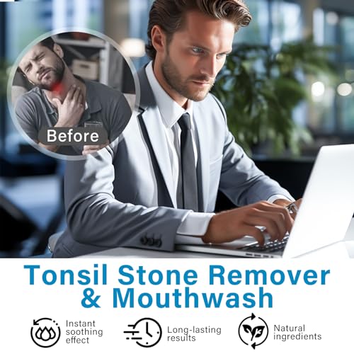 Tonsil Stone Mouthwash, Tonsil Stone Remover Helps Soothe Tonsils, Remove Bad Breath & Relieve Dry Mouth