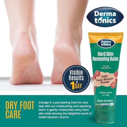Hard Skin & Callus Removing Balm w/Sakura Blossom Aromas & 10% Urea - Skin Care for Feet, Hands & Elbows – Moisturizing & Repairing Formula for Dry & Cracked Skin - 2.37 fl oz Tube