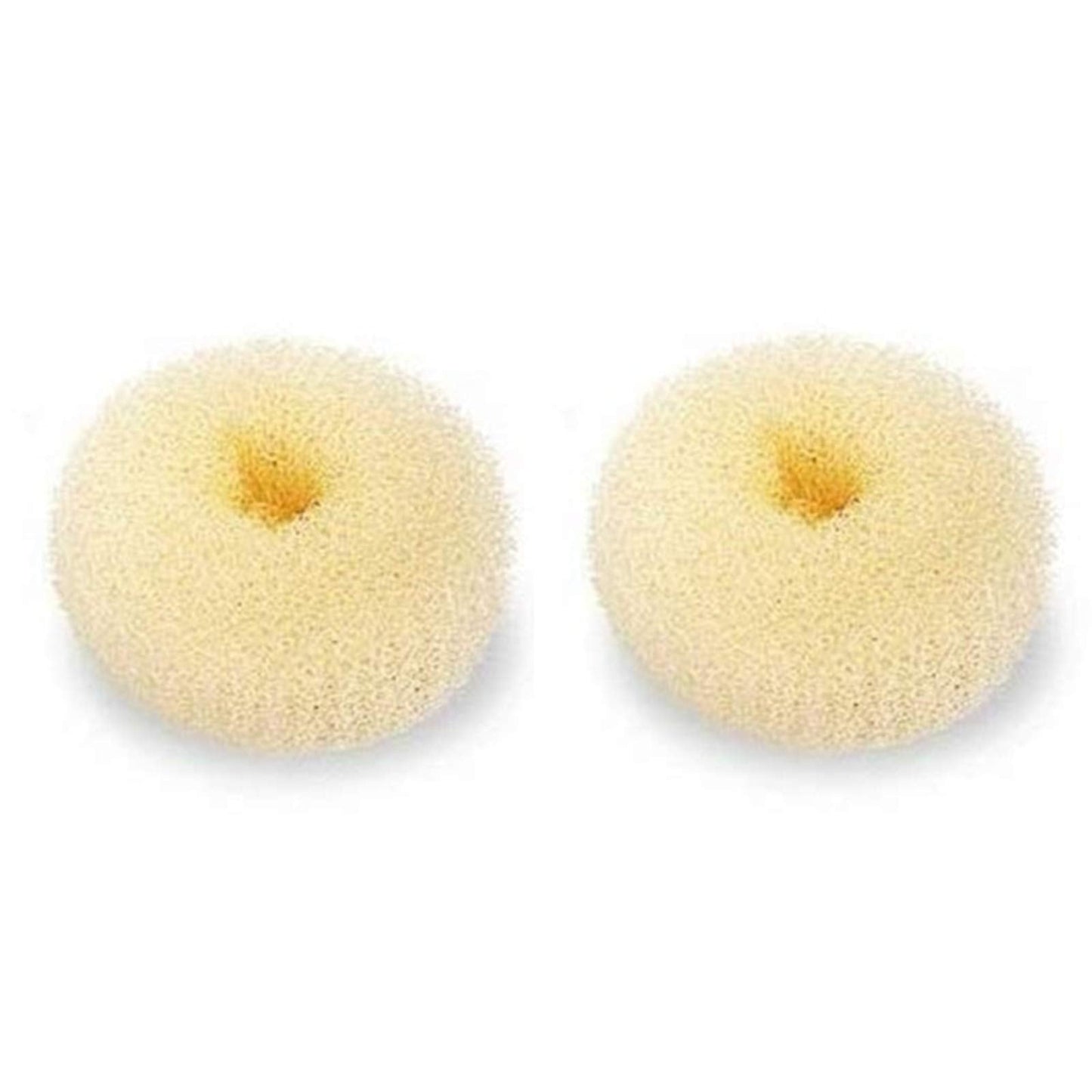 TwistyTieLB Hair Donut Bun Maker, 2PCS Large 3.5 Inch Chignon Hair Shaper for Thick and Long Hair, Beige