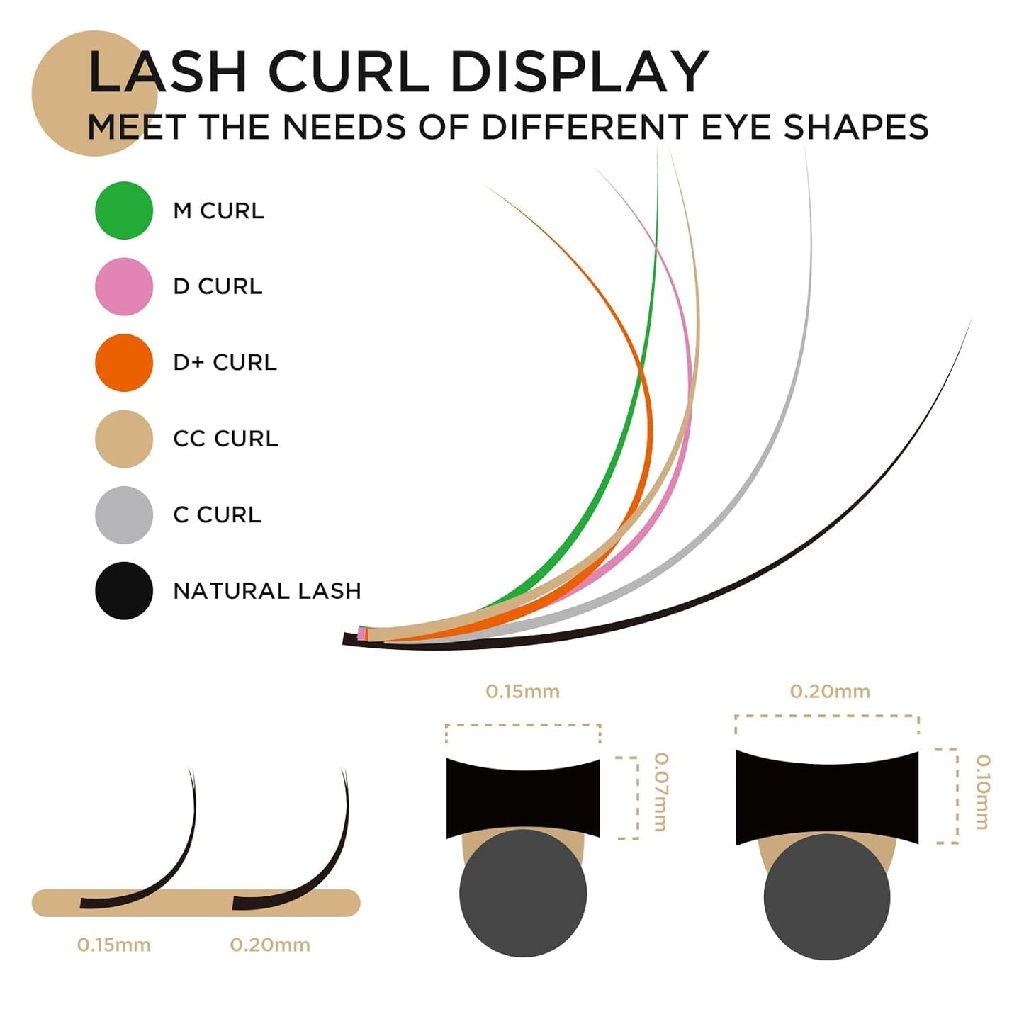 LASHVIEW Eyelash Extension - Ellipse Flat Eyelash Extensions, Individual Lashes, 0.15mm C Curl 11mm, Semi-Permanent, Extremely Light & Soft, Professional Salon Use