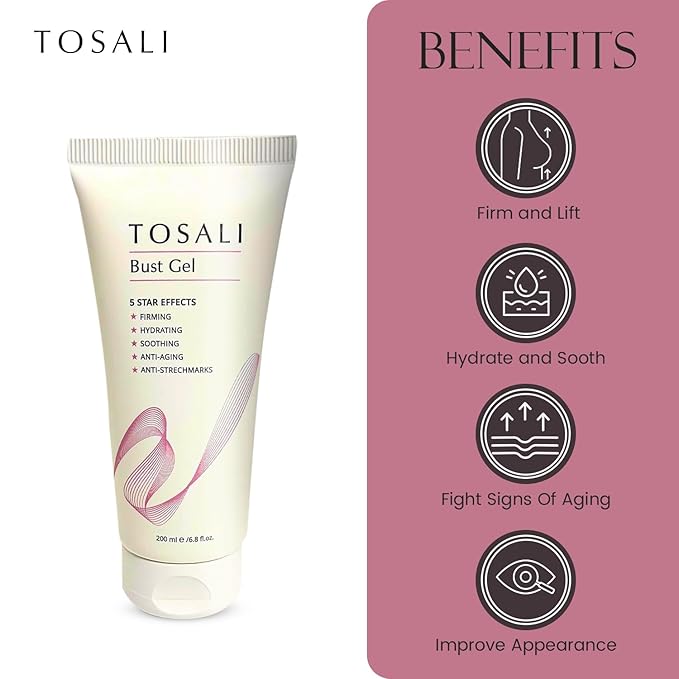 Breast Enhancement Cream 6.8 fl oz - Breast Firming and Lifting Cream with Gotu Kola, Grape Seed Oil & Saw Palmetto, Neck Firming and Skin Tightening Formula for Fuller & Firmer Breasts