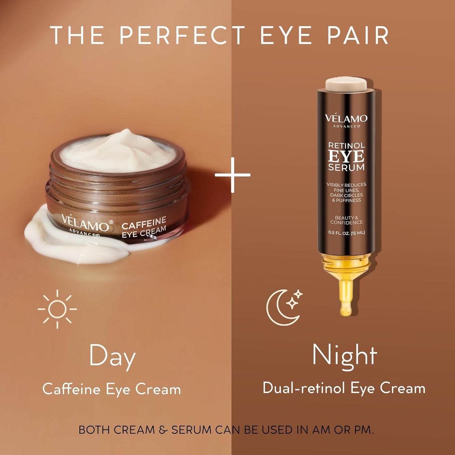 Retinol Eye Cream Anti Aging: Under Eye Cream for Dark Circles Puffiness Eye Bags - Help Reduce Appearance of Wrinkles Fine Lines - with Caffeine Peptides Hyaluronic Acid Ceramides 0.5 FL OZ/15mL