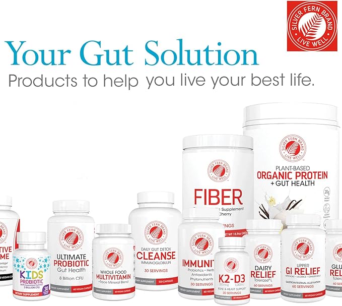 Silver Fern Gut Repair - Digestive Health Supplement Powder - L-Glutamine, Curcumin, Zinc & Ascorbic Acid (2 Tubs - 60 Servings)