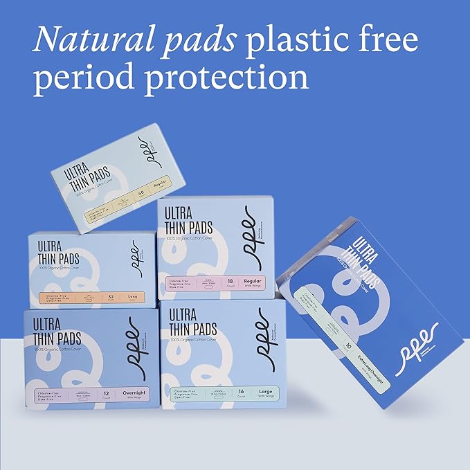 100% Organic Long Panty Liners for Women - 96ct, Ultra Thin Cotton Cover, Light Absorbency, Unscented Barely There Pantiliners (Long Liner, Size 2, 96ct)