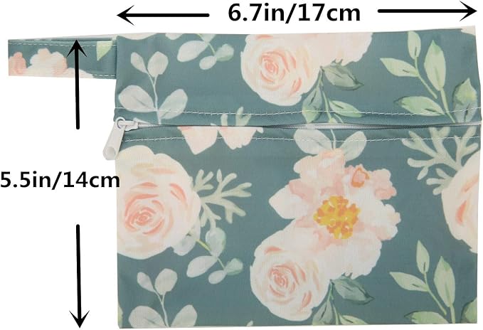 5 Medium Panty Liners 1 Wet Bag Cloth Menstrual Pads Washable (Night, M Panty Liners)