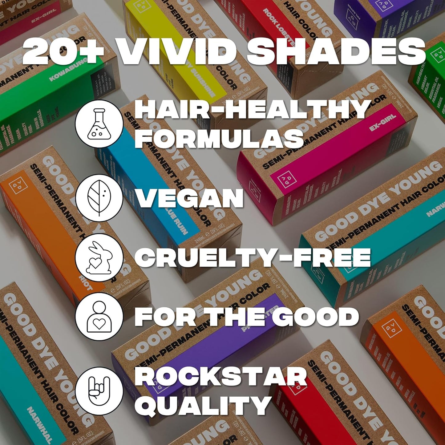 Good Dye Young Semi-Permanent Hair Color, Vegan and Cruelty-Free Blue Hair Dye, Last up to 24 Washes, Non-Damaging Conditioning Hair Color (5FL OZ, Sky High)