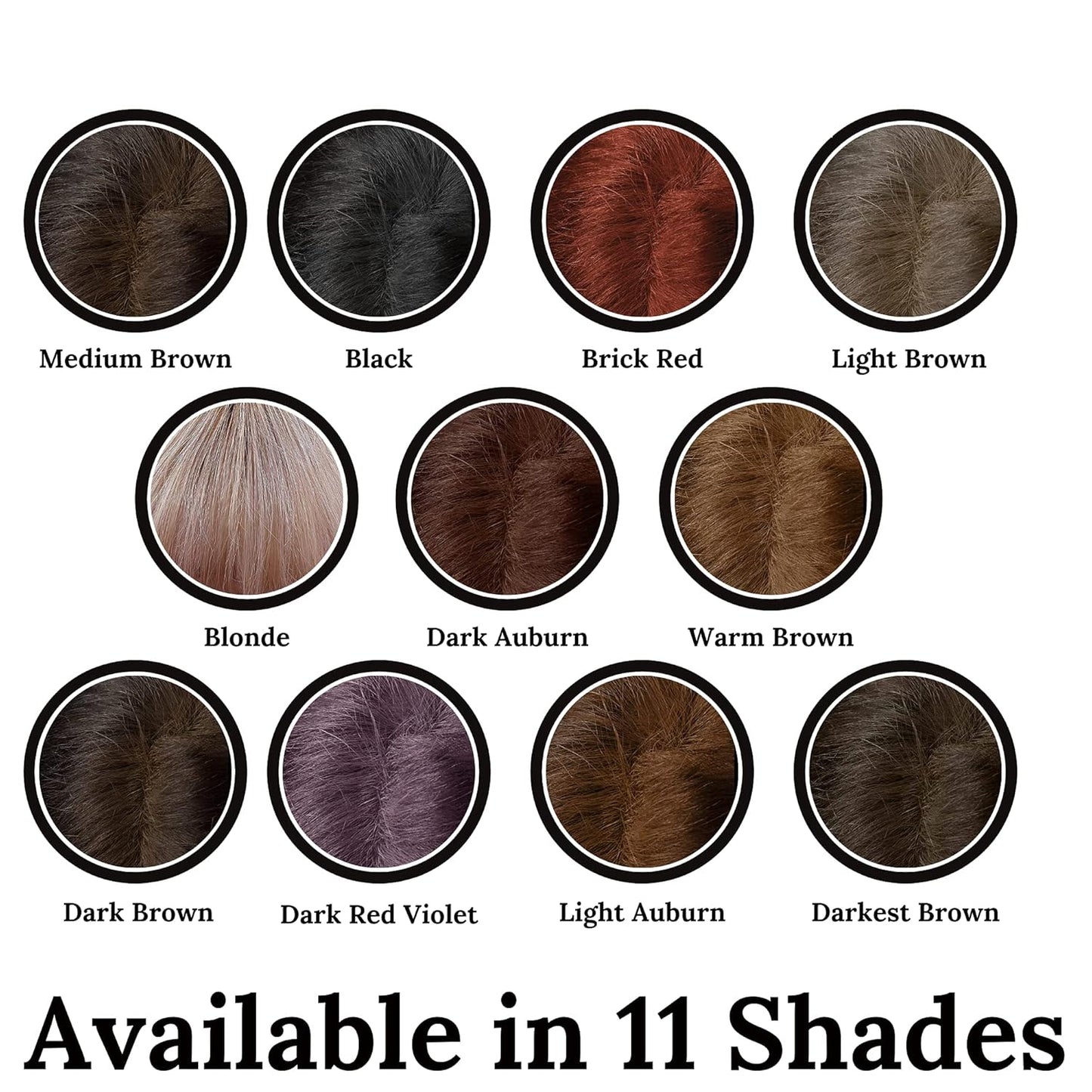 Hair Root Touch Up Powder - Dark Auburn - 11 True-to-Nature Root Concealer Shades - Long-lasting, Zero Fragrance, Talc or Parabens - With Brush