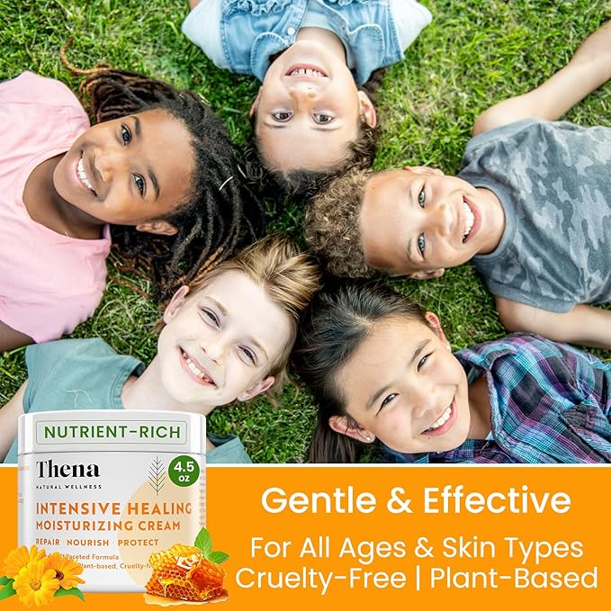 25-in-1 Healing Moisturizing Cream Dry Irritated Itchy Skin Relief - Soothes Nourishes Body Scalp Hands, Natural Moisturizer for Eczema Psoriasis Dermatitis, Adults Kids