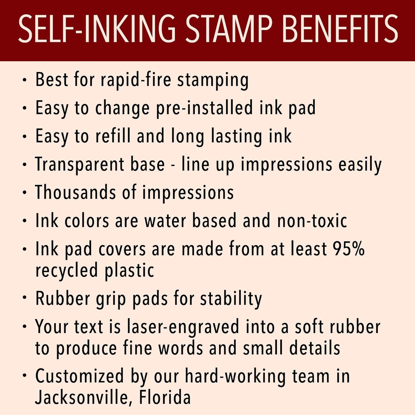 Custom Self-Inking Teacher Stamps - 49 Fun Phrases | Grading Made Easy | Xtra Wide Classroom & Library Book Stamps (Un-be-Leaf-able!)