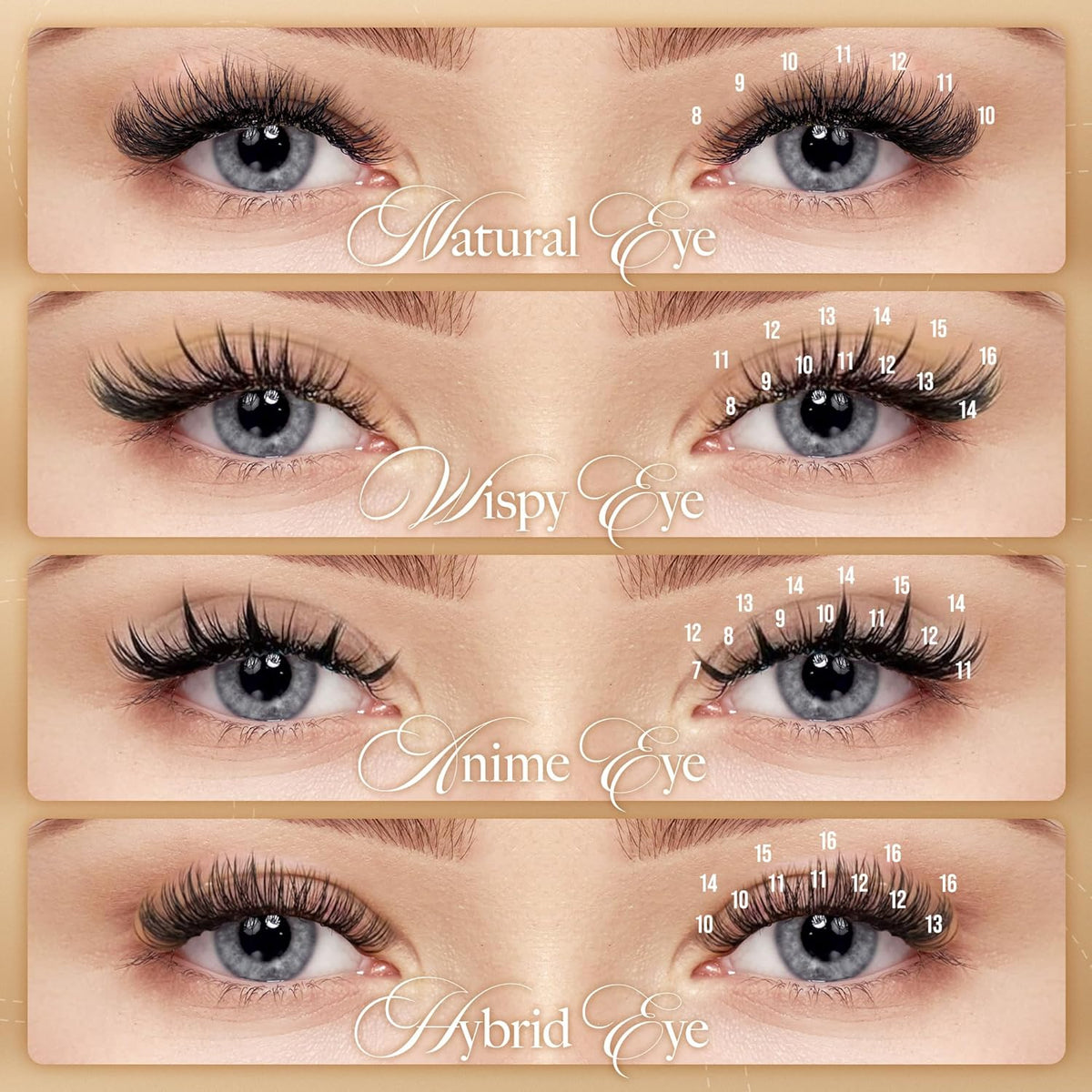 LASHVIEW Eyelash Extensions,Individual Lashes, Premium Single &Classic Lashes,0.15 Thickness CC Curl 8-15mm Mixed Tray,Natural Semi Permanent Eyelashes,Soft Application-Friendly,Mink Lashes