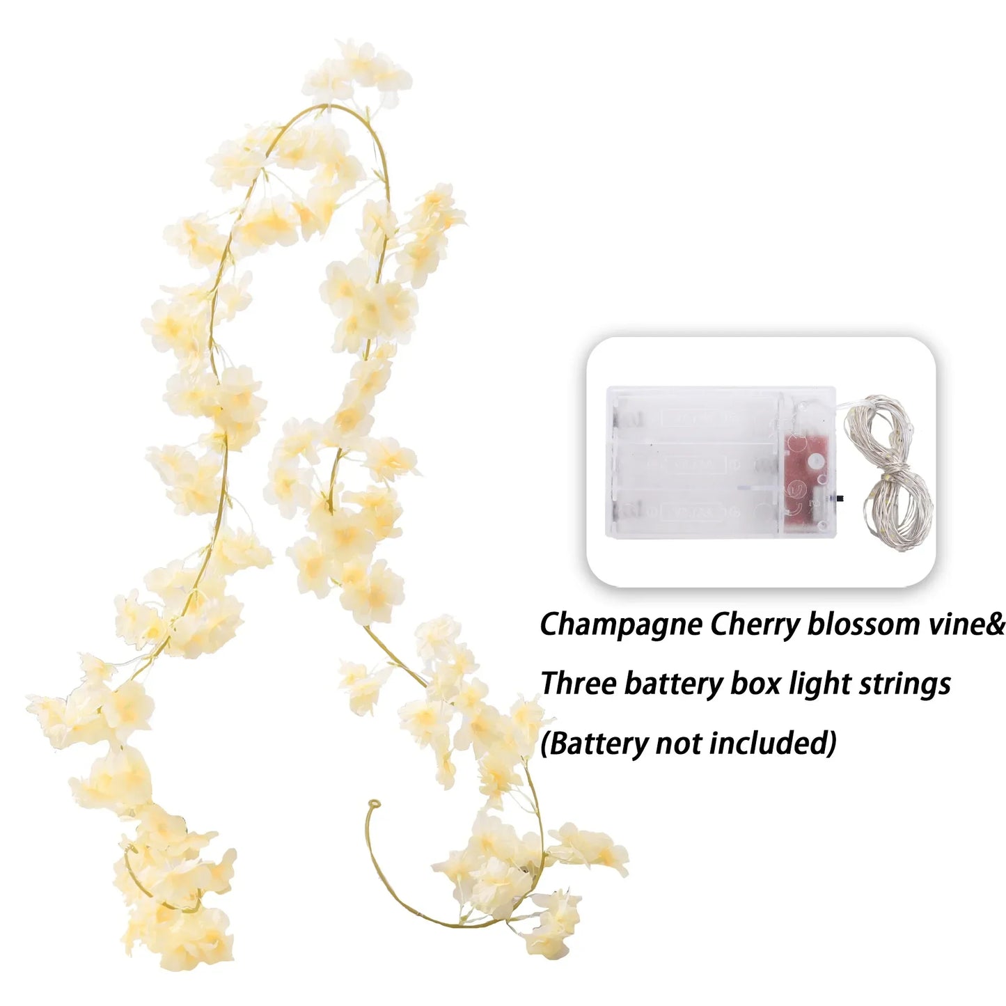 Kahaul Artificial Cherry Blossom Vine Décor