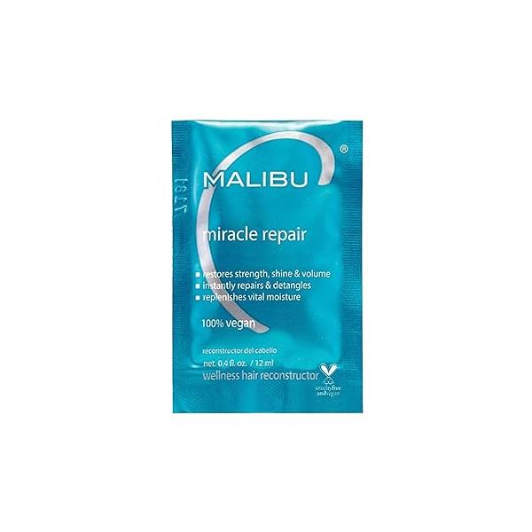 Malibu C Miracle Repair Hair Reconstructor - Nourishing Treatment for Weak, Damaged Strands Flax Protein & Vitamin B5 Moisture