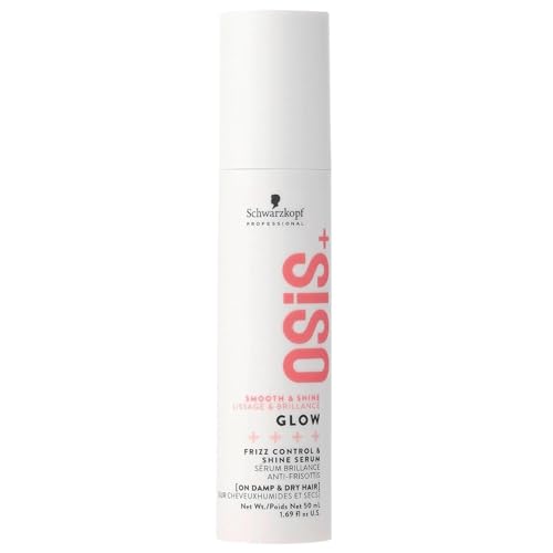 OSiS+ Glow Anti-Frizz Shine Serum - Lightweight Heat Protection & Frizz Control for All Hair Types