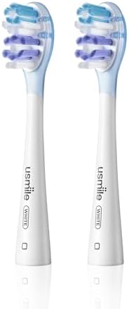 usmile Replacement Brush Heads for Y20 Pro/Y10 Pro/P20 Pro/P10 Pro/Y1S, Patented Residual Shock Absorption and Air Cushion, Compatible to usmile Electric Toothbrush, 2-Pack