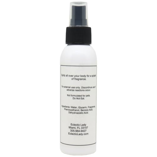 Eclectic Lady Chocolate Body Spray, 2 ounces, Body Mist for Women with Clean, Light & Gentle Fragrance, Cologne with Soft, Subtle Aroma For Daily Use