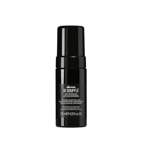 Davines OI Soufflé Perfect for Fine Hair, Liquid-to-Foam Leave-In For Fuller and Shinier Hair Feeling Silky and Soft