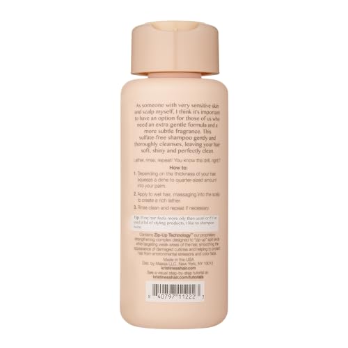 Kristin Ess Hair Extra Gentle Shampoo for Sensitive Skin + Scalp, Moisturizing + Hydrating Shampoo for Dry Hair, Vegan, Color Safe + Keratin Safe, 10 fl oz