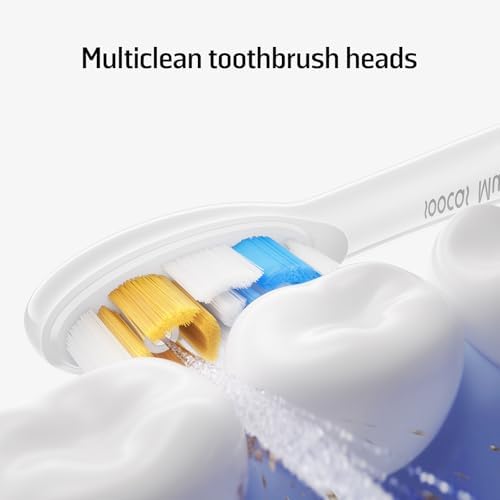 Soocas NEOS II Multiclean Electric Toothbrush Replacement Heads, 2 Brush Heads, Pearl White