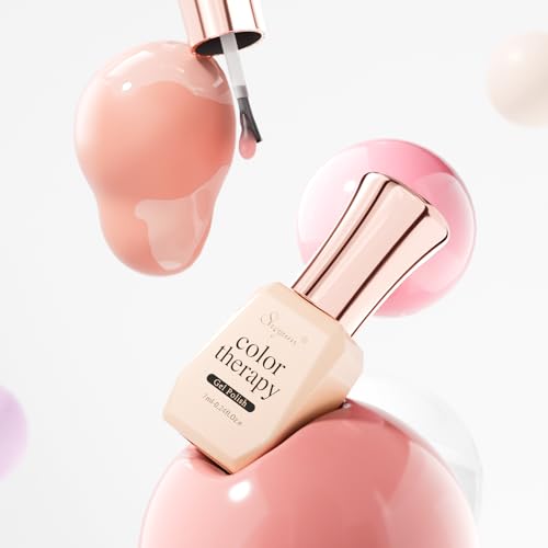 Jelly Nude Gel Nail Polish Set, 10Pcs Sheer Milky White Pink Transparent Gel Polish Kit UV LED Nail Gel Polish Colors Varnish Nail Art DIY Salon 7ML