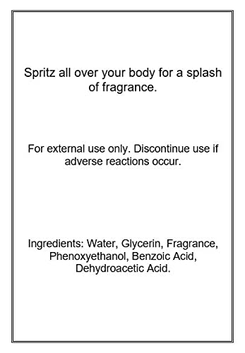 Eclectic Lady Chocolate Body Spray, 2 ounces, Body Mist for Women with Clean, Light & Gentle Fragrance, Cologne with Soft, Subtle Aroma For Daily Use