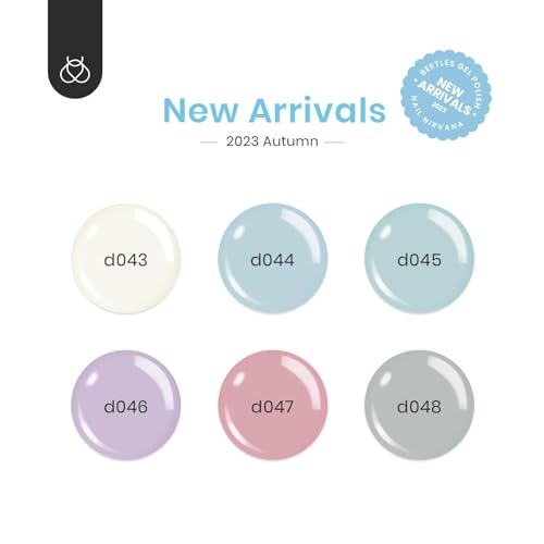 beetles Gel Polish Nail Set 6 Colors Ultimate Morandi Nude Pink White Blue Pastel Gel Nail Polish 6 Colors Daydream Verses Collection Soak Off Uv Diy Manicure Kit New Nail Trend for Women Girls