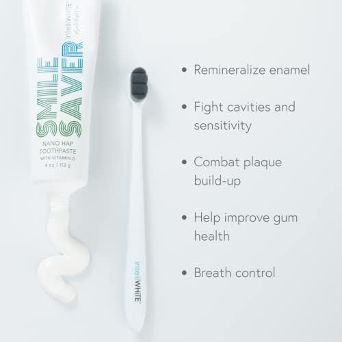 Smile Saver Nano-Hydroxyapatite (Nano-HAP) & Vitamin D Fluoride-Free Toothpaste with Xylitol; Helps Deposit Minerals to Tooth Surface