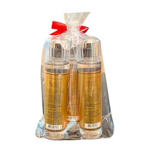 Bath & Body Works BRIDGERTON DIAMOND OF THE SEASON Fine Fragrance Mist Gift Set with a Red Bow for Holiday 8 fl oz - Pack of 3