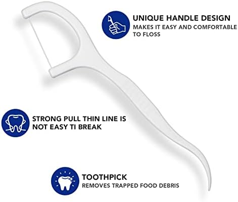 RAZOKO Dental Floss Picks High Pull Toothpicks Sticks,Professional Clean Floss Picks,Unflavored Disposable Flossers Refill Pack 500Pcs