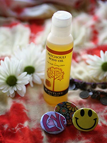 Plantlife Patchouli Body Oil - Moisturizing Natural Body Oil for All Skin Types - Nourishing Dry Skin and Making It Feel Soft and Silky for Women & Men - Bath, Body & Massage Oil - 4oz