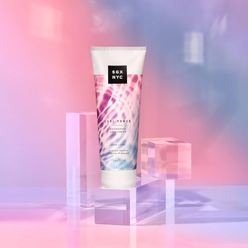 SGX NYC Curl Power Cream - Curly Hair Products for Frizz Elimination - Curl Cream with Coconut and Shea Butter for Curly and Wavy Hair - 7 oz