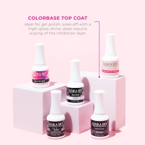 KIARA SKY Gel Polish Base Coat 0.5 fl oz | creates an adhesive bond between the nail plate and gel polish