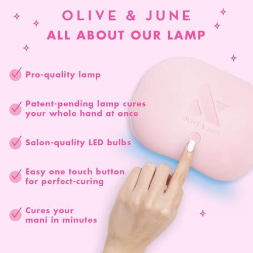 Olive & June Gel Polish Base Coat | Longest-Lasting Formula | Up to 21 Days of Wear | Damage-Free Removal | Salon-Quality Manicure, Pedicure at Home | Vegan, HEMA-Free, Cruelty-Free