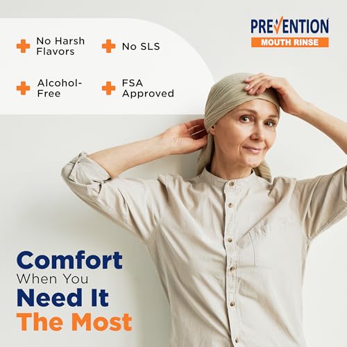 Prevention Oncology Alcohol Free Mouthwash, Soothing, Gentle, & Moisturizing, Mouthsore and Dry Mouth Mouthwash Specially Formulated for Patients Undergoing Oncology Treatment - 16 oz Bottle, 1-Pack