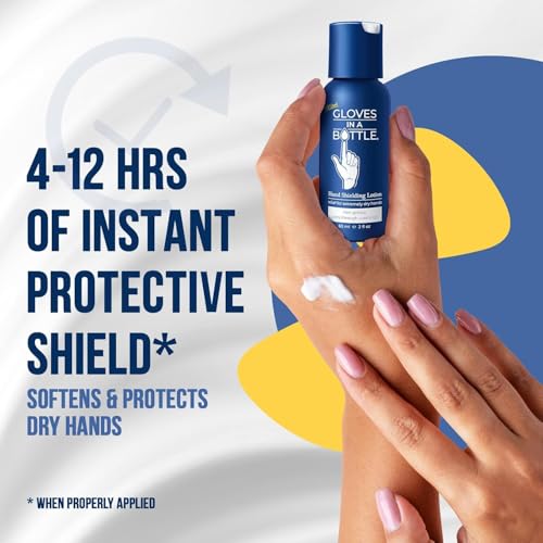 Gloves In A Bottle Non Greasy Healthcare Workers Hand Creams – Hand Cream for Nurses – Silicone Glove Cream – Water Resistant Dry Cracked Hands Treatment – Relief for Eczema – 2 oz & 8 oz with Pump