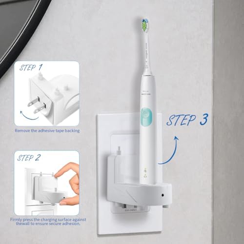 Wall Charger for Philips Sonicare Electric Toothbrush, Wireless Electric Toothbrush Wall Charger for Philips Sonicare HX6100/ HX3000/ HX6000/ HX8000/ HX9000 Series, White