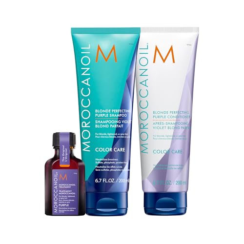 Moroccanoil Blonde Perfecting Purple Shampoo And Conditioner Bundle