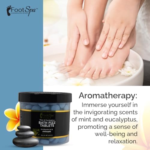 Bath Fizz, Mint & Eucalyptus - Relaxing Aromatherapy - 42 Ounces