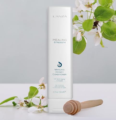 L’ANZA Healing Strength Manuka Honey Conditioner, Conditioner for Repair, Strengthens, Protects and Restores Fragile, and Aged Hair Against Frizz Control & Damage, Hair Care, New Bottle