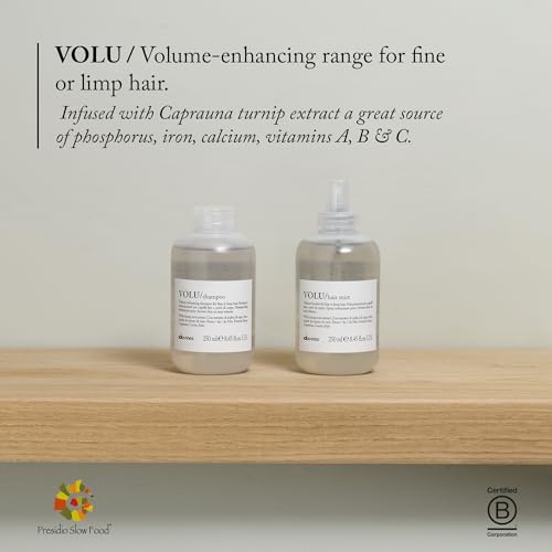 Davines VOLU Hair Mist, Leave-On Primer To Add Volume To Limp Hair, Add Weightless Softness and Shine, 8.45 Fl Oz