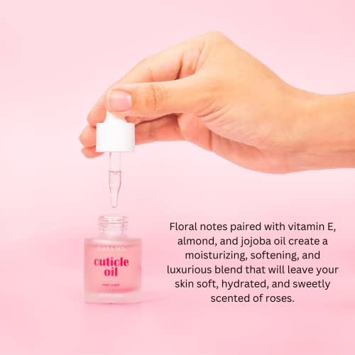 KIARA SKY Cuticle Oil - Hydrating, Nourishing & Moisturizing, Repair for Weak Damaged Nails 0.7 fl oz - Rose Scent